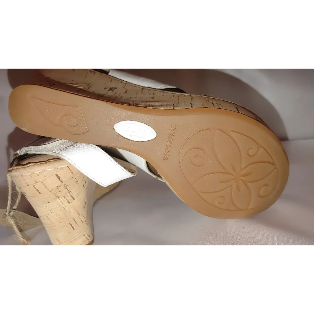 Born Jenni Leather Cork Platform Sandals Size 9M NWT